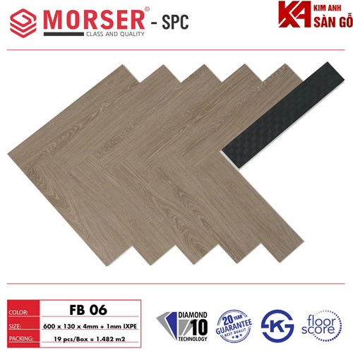 Sàn Nhựa Hèm Khóa Xương Cá MORSER FB-06